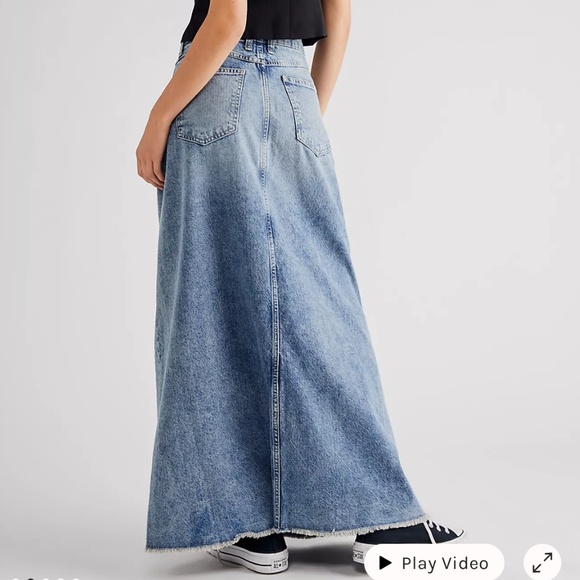 We the Free 14.5 in waist come as you are denim skirt nwt - Picture 2 of 10